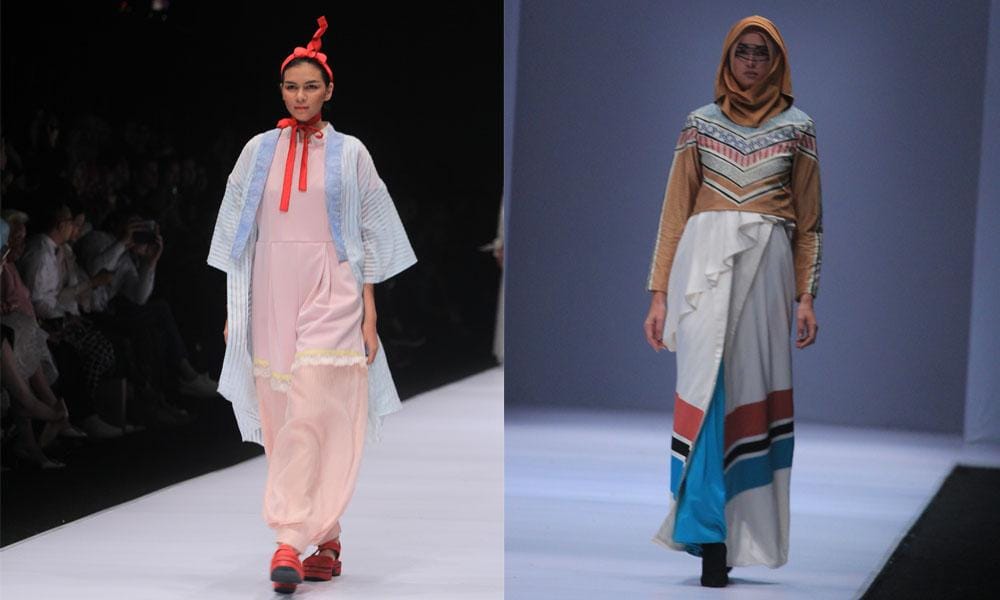 Astri Lestari/photo by Fadhlih Septiashari for Popbela.com (left). Mudrika Paradise/photo by Fadhlih Septiashari for Popbela.com (right)