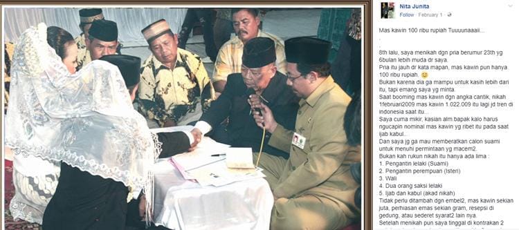 Facebook / Nita Junita