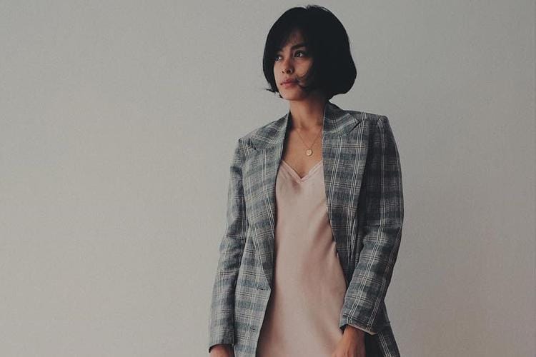 #PopbelaOOTD: Tren Blazer Kotak-kotak a la Eva Celia