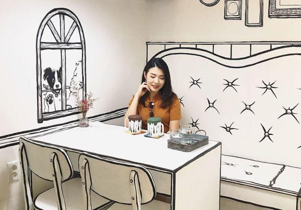 Kafe Ini Bikin Kamu Serasa Hidup di Dunia Kartun
