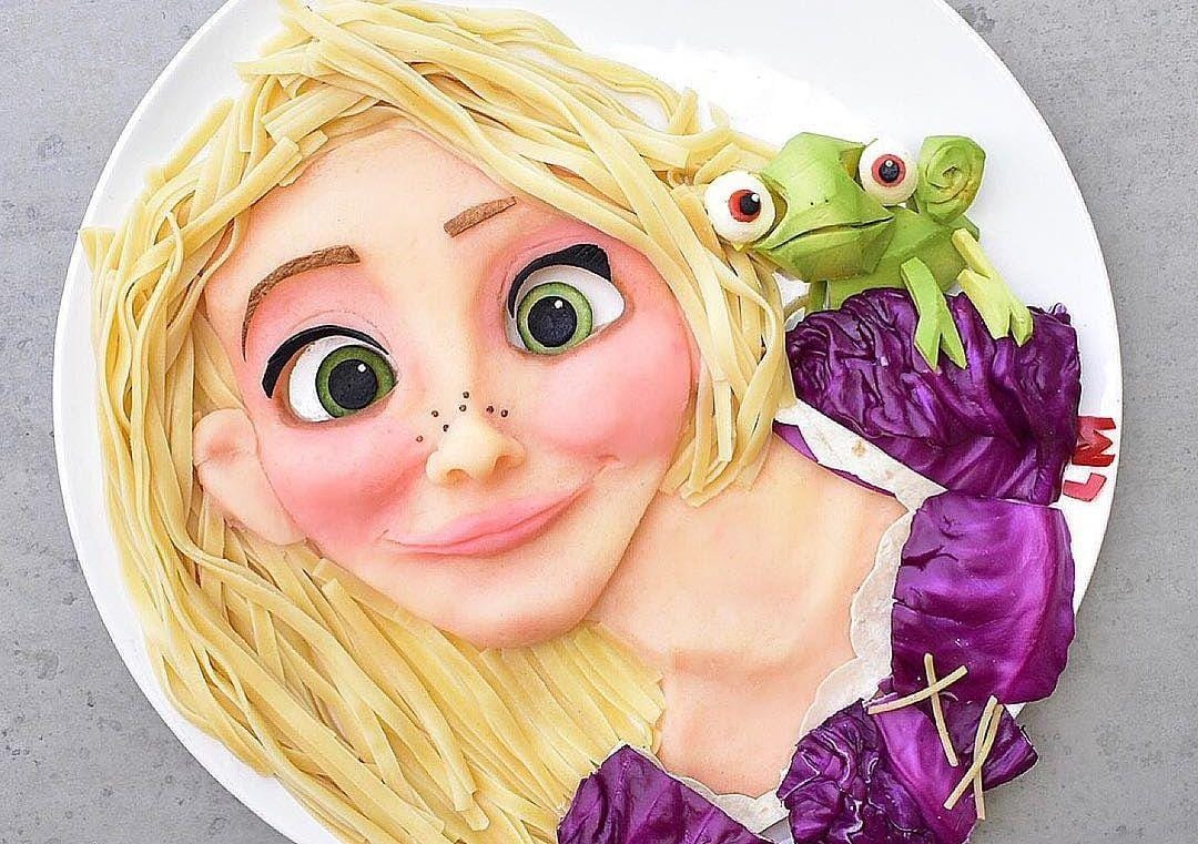 Yummy! Pria Ini Buat Lukisan 7 Tokoh Disney dari Bahan Makanan