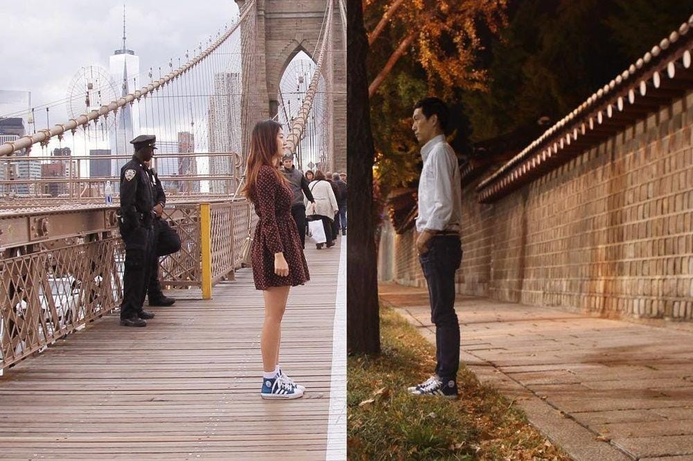 Terpisah Jarak, Pasangan Korea Ini Buat Foto yang ‘Menyatukan’ Mereka