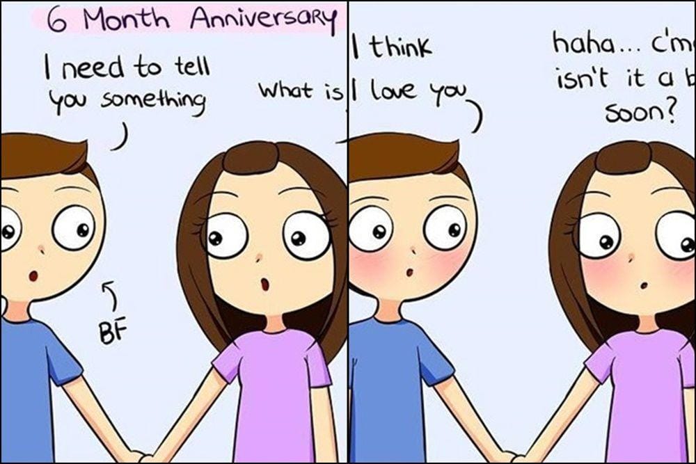 Pemalu, Ini 9 Ilustrasi Lucu Saat Perempuan Introvert Punya Pacar