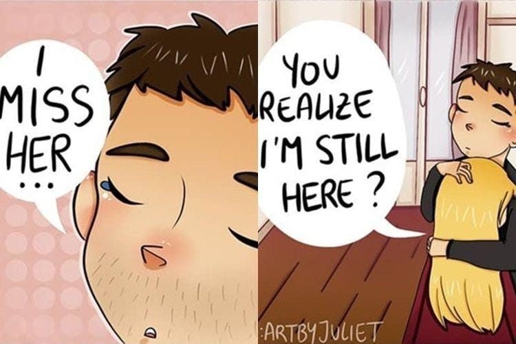 7 Ilustrasi Punya Pasangan yang Cuek Tapi Bikin Sayang