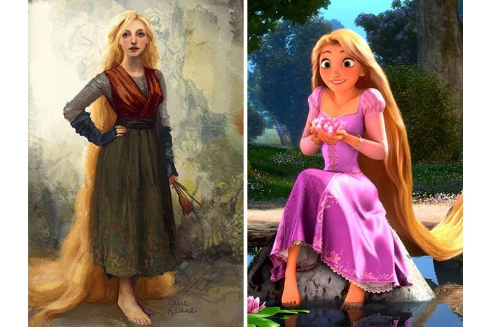 Sebelum Difilmkan, Begini Sketsa Asli Wajah Princess Disney