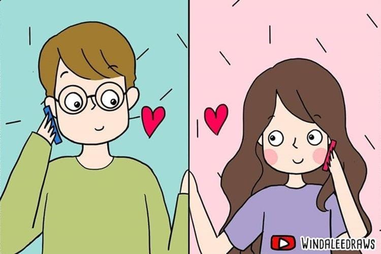 Gemas! 10 Ilustrasi Lucu tentang Manjanya Perempuan pada Pasangan