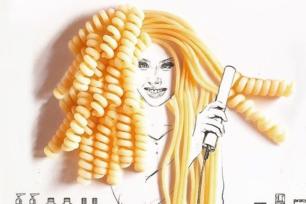 Unik! 10 Karya Ini Dibuat dengan Gabungkan Gambar dan Pasta