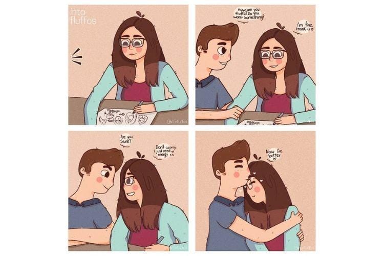 9 Ilustrasi Lucu Rasanya Punya Pacar yang Suka Gombal