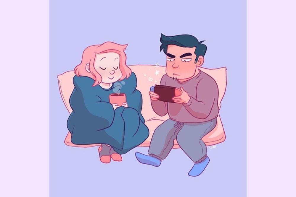 8 Ilustrasi Lucu Ini Tunjukkan Rasanya Punya Pacar Cuek dan Dingin