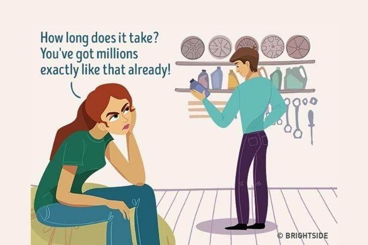 9 Ilustrasi Lucu Saat Perempuan 'Bertukar Tempat' Jadi Laki-Laki