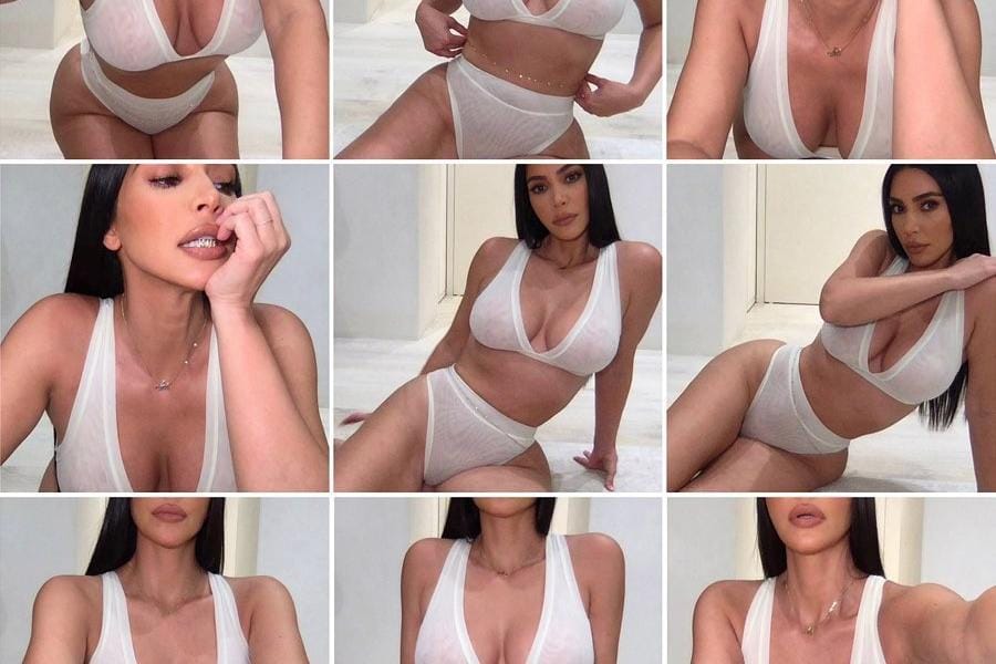 Kim Kardashian West Lakukan Photo Shoot Virtual dengan Pakaian Dalam
