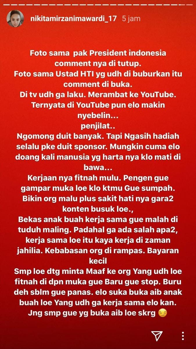 Instagram.com/nikitamirzanimawardi_17