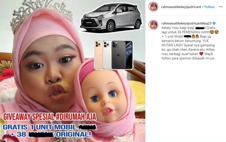 Instagram.com/rahmawatikekeyiputricantikka23