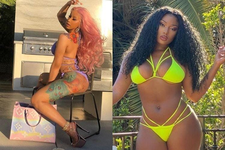Pamer Tubuh, Ini Perbandingan Gaya Seksi Cardi B & Megan Thee Stallion