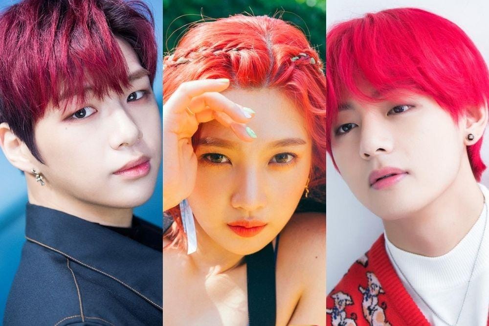 9 Idol Kpop yang Paling Memukau dengan Rambut Merah, Bikin Membara!