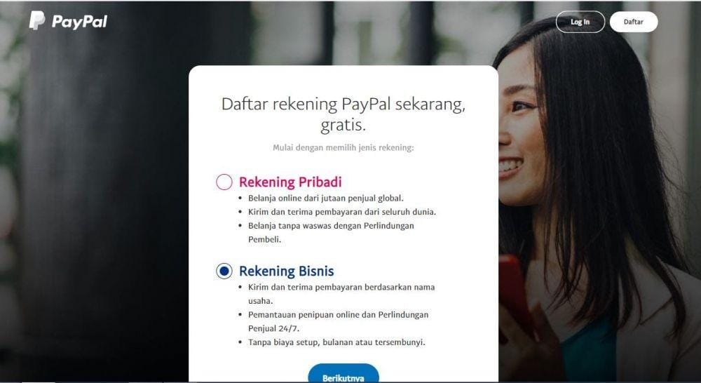 paypal.com/Daftar PayPal