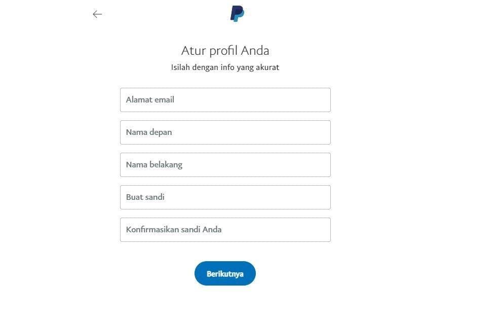 paypal.com/Formulir daftar PayPal