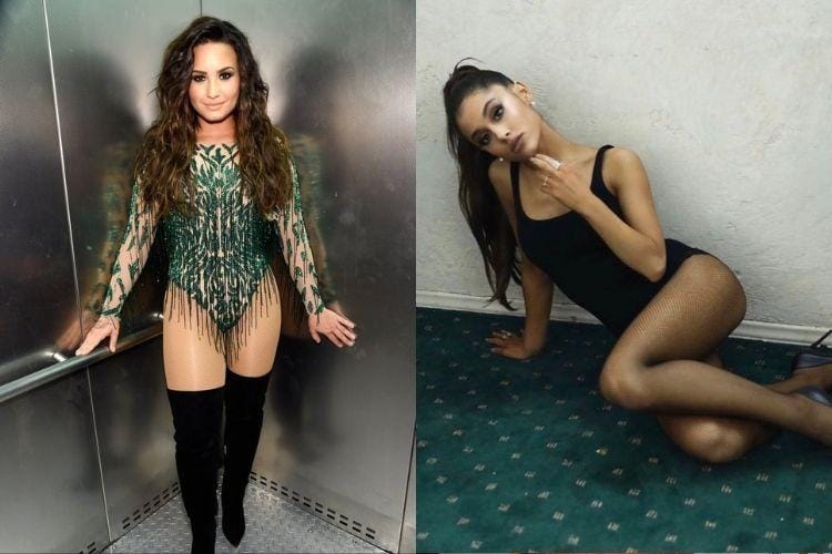Jadi Teman Duet, Intip Adu Gaya Seksi Demi Lovato vs Ariana Grande