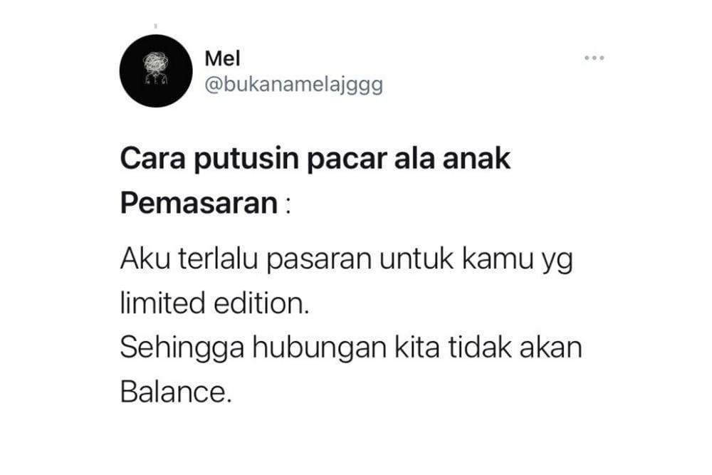 10 Twit Kocak Cara Putusin Pacar Sesuai Jurusan, Bikin Geleng Kepala