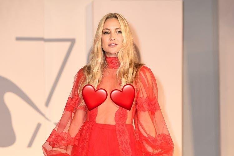 Kate Hudson Pede 'Telanjang Dada' di Karpet Merah Venice Film Festival
