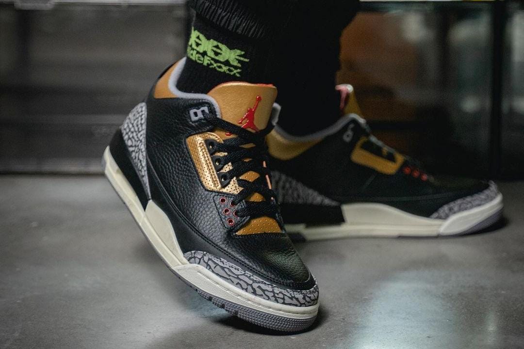 Tampil Lebih Tegas, Jordan 3 Hadir dengan Warna 'Black, Gold'
